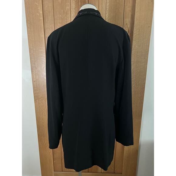 Carole Little Womens Vintage 90s Y2K Beaded Sequin Dark Romantic Jacket Blazer - Picture 10 of 16